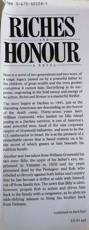 Riches and honour by Tom Hyman