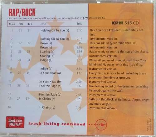 A bad ass music production: Rap/rock cd