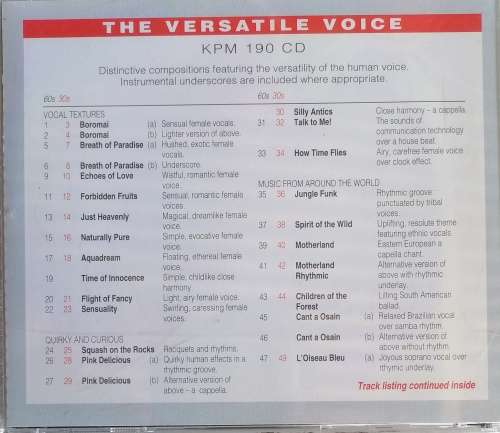 The versatile voice cd