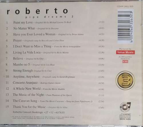Roberto Pipe dreams cd