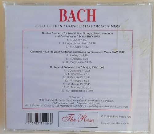 Bach - Collection/concerto for strings cd