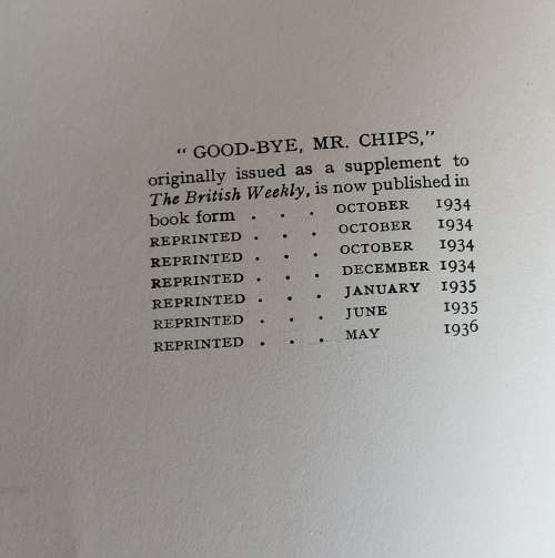Mr. Chips by James Hilton
