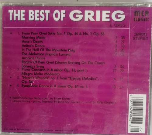 The best of Grieg cd