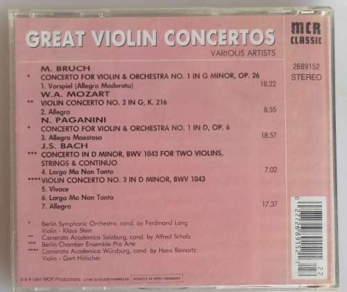 Great violin concertos cd