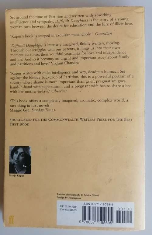Difficult daughters by Manju Kapur