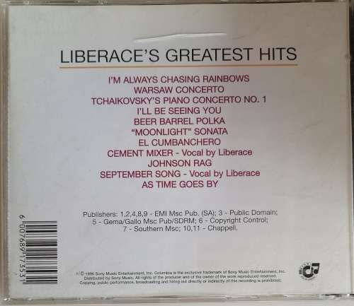 Liberace`s greatest hits cd