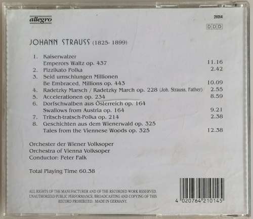 Johann Strauss - Famous waltzes cd