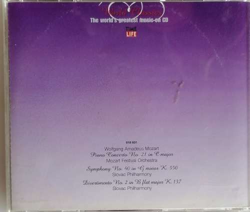 Wolfgang Amadeus Mozart: World classics cd