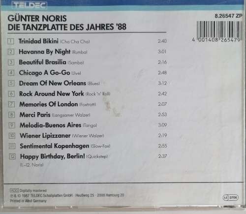 Gunter Noris - Die tanzplatte des jahres cd