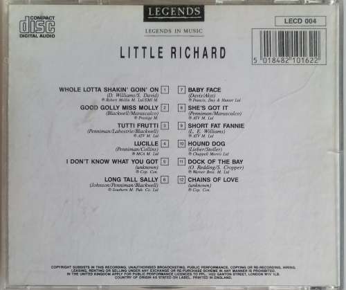 Little Richard - Legends in music cd