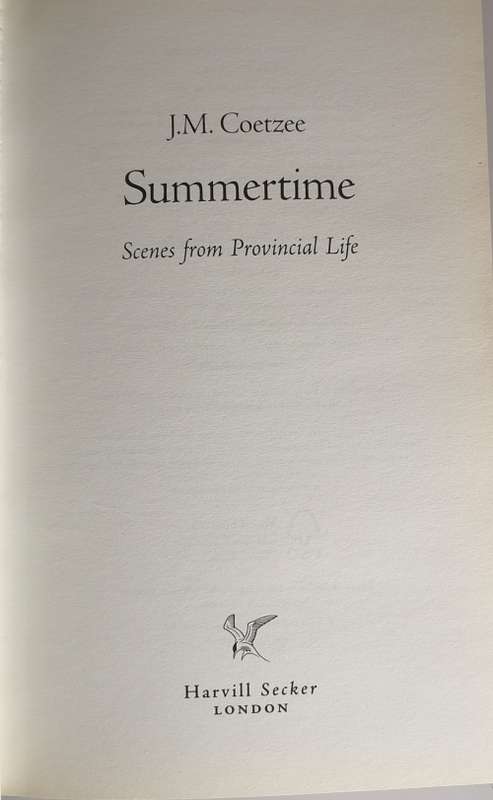 Summertime by JM Coetzee