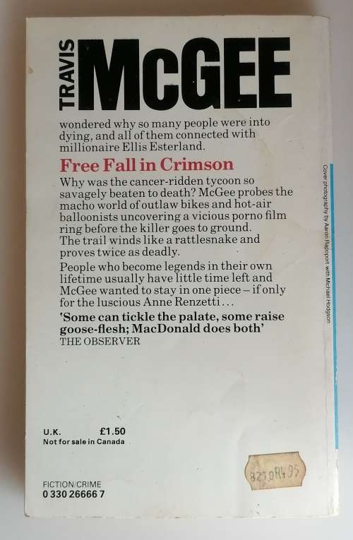 Free fall in crimson by John D MacDonald