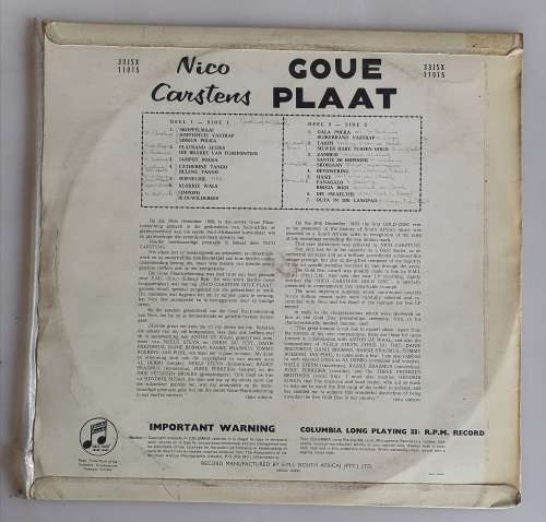 Nico Carstens Goue plaat lp
