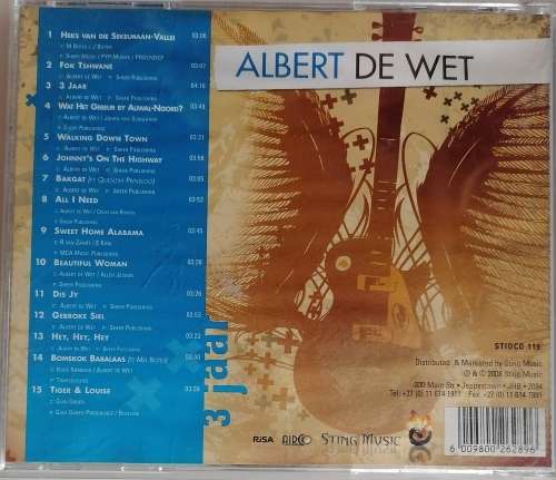 Albert de Wet - 3 jaar cd