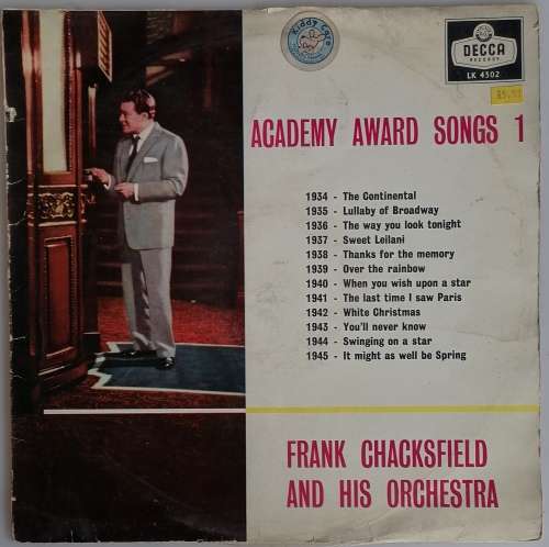 Frank Chacksfield and his orchestra - Academy awards songs lp