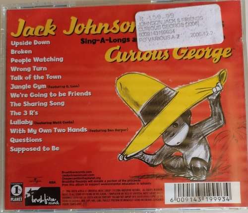Jack Johnson and friends - Curious George cd