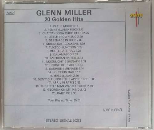 Glenn Miller - 20 Golden hits cd