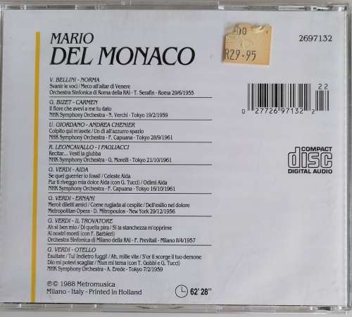 Mario del Monaco in concert cd