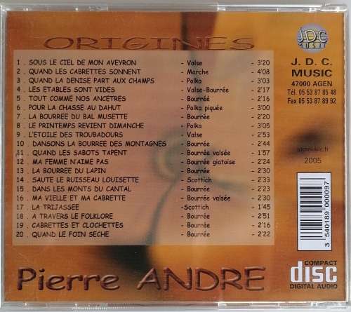 Pierre Andre Origines cd