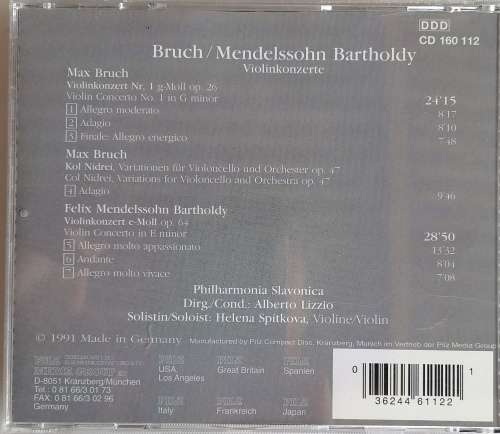 Bruch/Mendelssohn cd