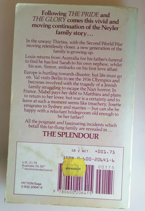 The splendour by Judith Saxton