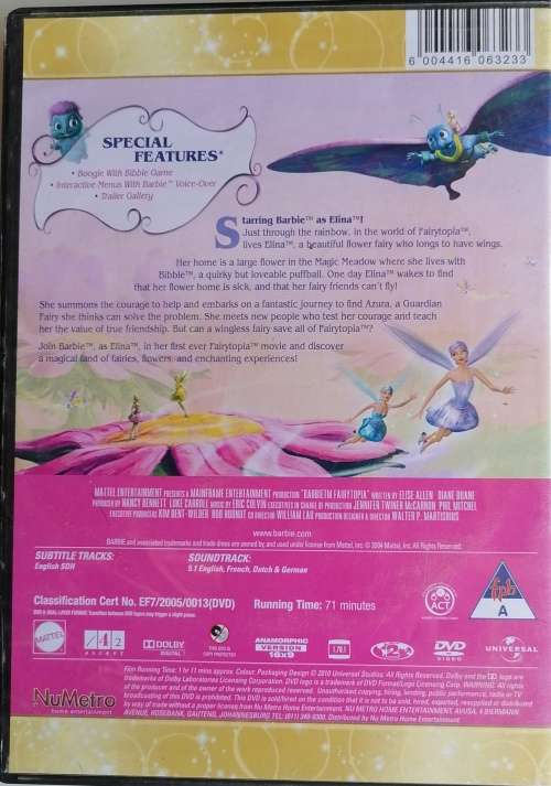Barbie Fairytopia dvd