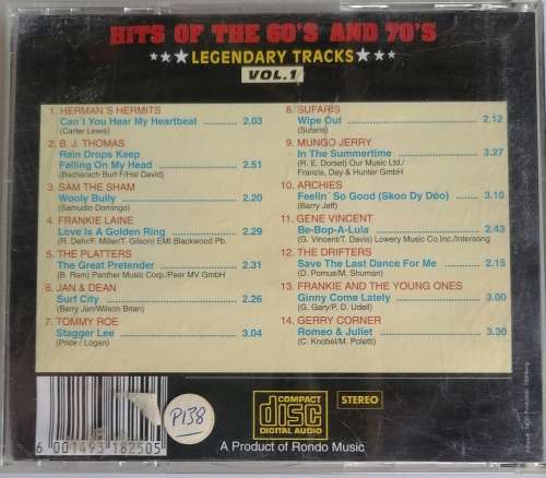 Hits of the 60`s and 70`s cd