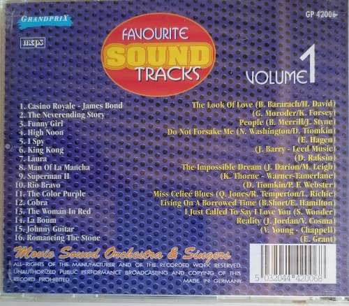 Favourite sound tracks cd