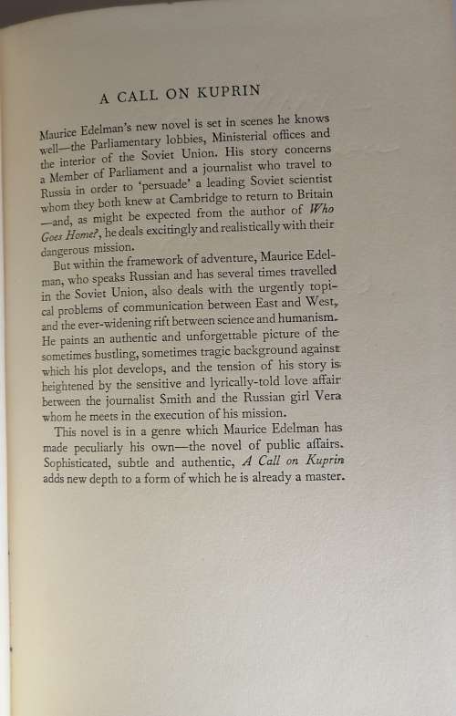 A call on Kuprin by Maurice Edelman