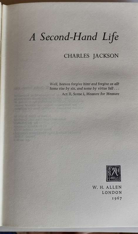 A second hand life by Charles Jackson
