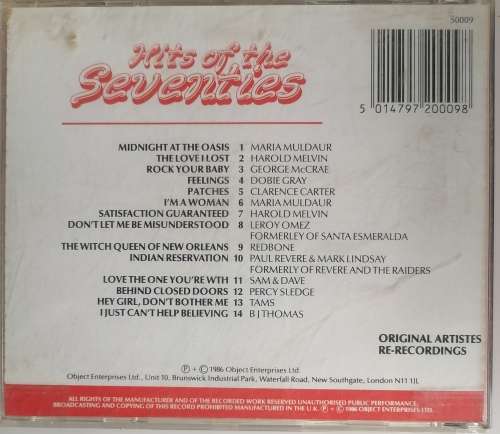 Hits of the seventies cd
