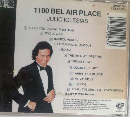 Julio Iglesias - 1100 Bel air place cd