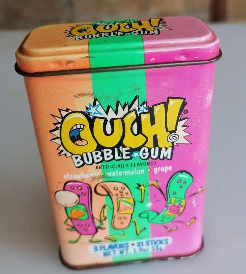 Rare Ouch Bubble gum tin