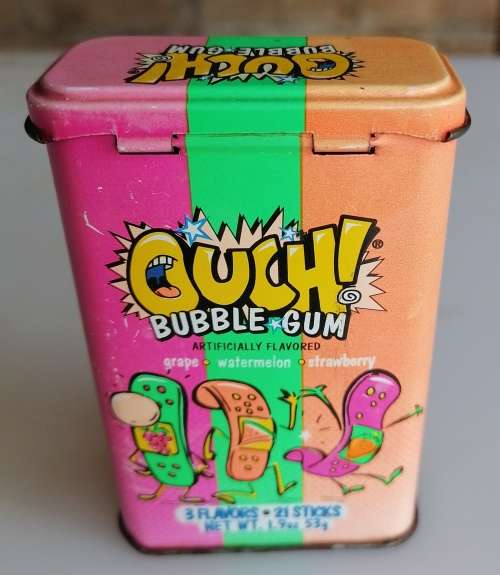 Rare Ouch Bubble gum tin