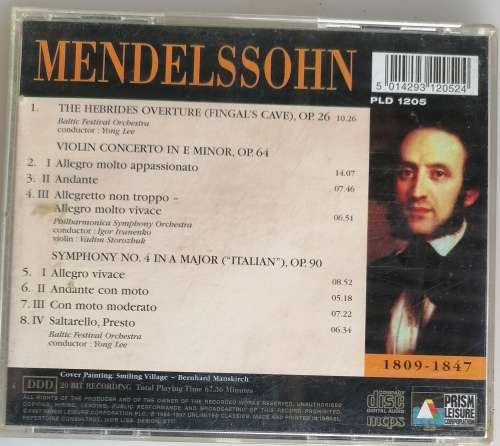 Mendelssohn Violin concerto cd