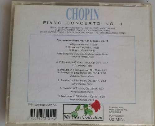 Chopin piano concerto no 1 cd