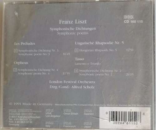Franz Liszt Symphonic poems cd