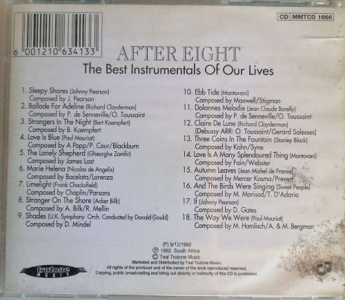 After eight - The best instrumentals of our lives cd
