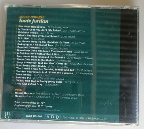 Louis Jordan - Saxa woogie cd