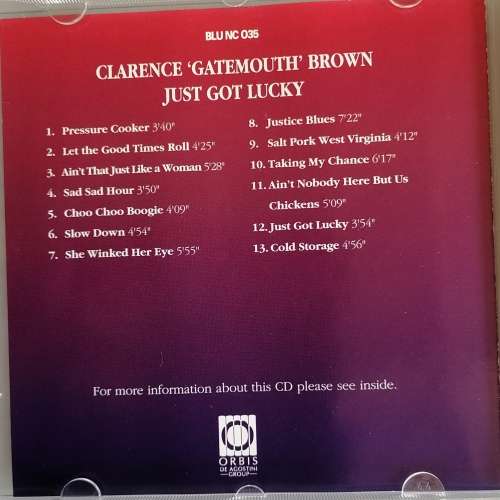 Clarence `Gatemouth` Brown - Just got lucky cd