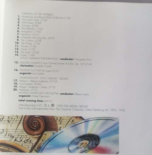 Saint-Saens orchestral legends cd