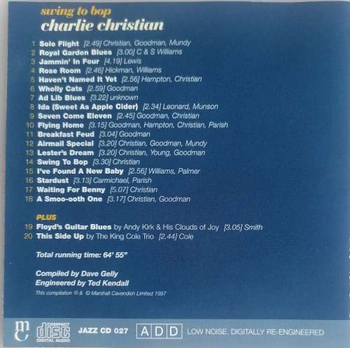Charlie Christian - Swing to bop cd