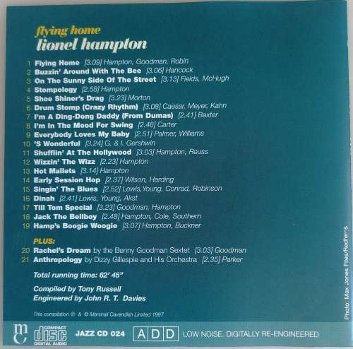 Lionel Hampton - flying home cd