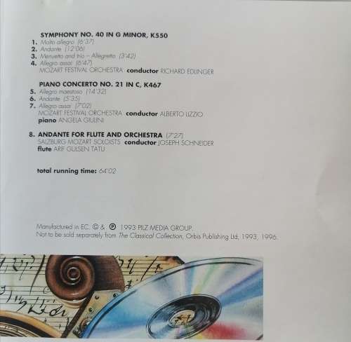 Mozart - Melodic masterpieces cd