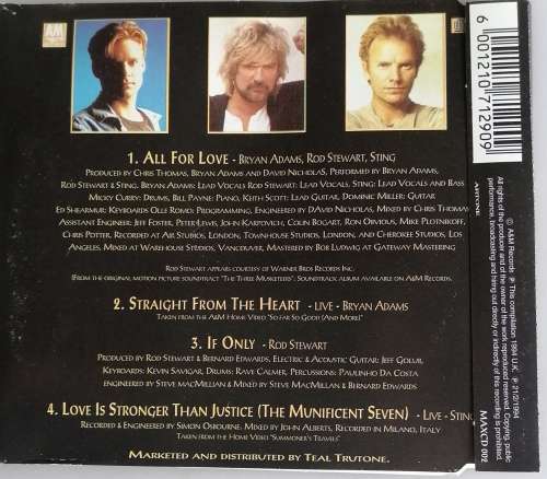 The three musketeers - All for love cd