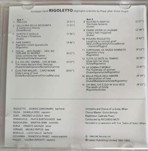 Discovering opera: Rigoletto cd