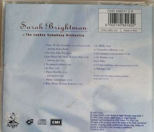 Sarah Brightman - Time to say goodbye cd
