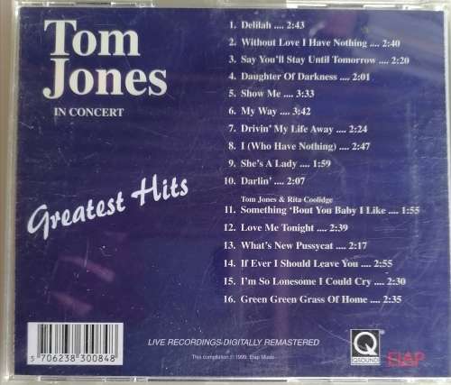 Tom Jones in concert - Greatest hits cd