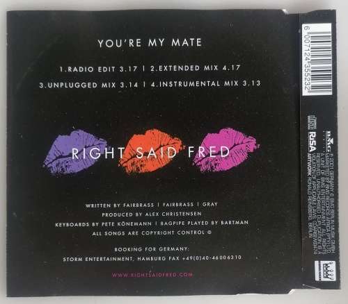 Right Said Fred - You`re my mate cd