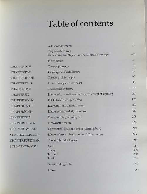 Johannesburg One hundred years by Kim de Villiers